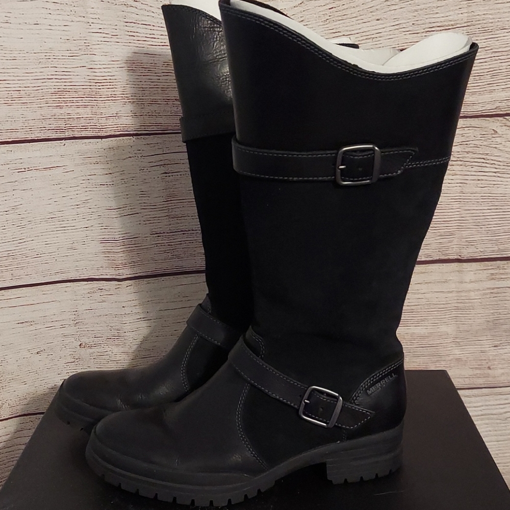 Size 7.5 Black Merrell City Leaf Tall Boots